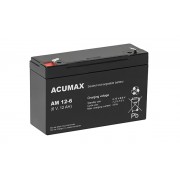 Батарея аккумуляторная Acumax AM12-6, T1, 6V/12Ah, 94(100)x151x51 HxLxW, 1.8kg, 6-9 лет
