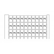 Маркеры MC512PA/5,2 для горизонт. установки, (карта 100шт) размер 4,8х12мм, "PE", белый