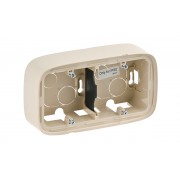 Valena Allure - Коробка для накладного монтажа 2 поста, слоновая кость