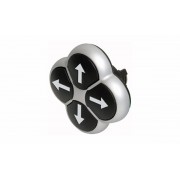 Кнопка счетверенная M22-D4-S-X7, IP66, без фиксации, 4 черные кнопки со стрелками