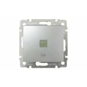 Valena - Кнопка с подсветкой и пиктограммой звонка, алюминий