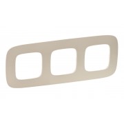 Valena Allure - Рамка 3 поста верт/гориз, тиснение бежевое