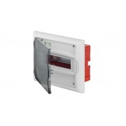 Щит встраив. ECO BOX 1x8M, N/PE 2x 2x16+5x10mm2, дымчатая пласт. дверь, белый RAL9003, 240x300x102mm, IP40