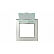 Valena - Рамка 1 пост с крышкой IP44, алюминий