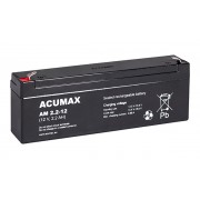 Батарея аккумуляторная Acumax AM2.2-12, T1, 12V/2.2Ah, 66x178x35 HxLxW, 0.96kg, 6-9 лет