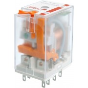 Реле R2N-2012-23-5220-WTL, 2CO, 12A(250VAC/24VDC), 220VAC, мех. инд., тест-кнопка, LED