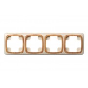 Рамка 4-местная, ALFA дуб