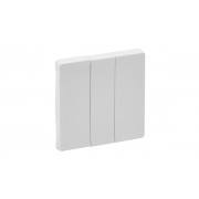 Valena Life - Лицевая панель для выключателя трехклавишного, белая