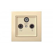 Розетка TV+R+SAT оконечная, без рамки, EPSILON песочный