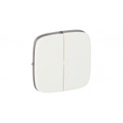 Valena Allure - Лицевая панель для двухклавишного выключателя, белая