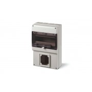 Щиток модульный M400, 12M + 1 гнездо под разъем 100х110, 400x256x140, IP66 серия DOMINO