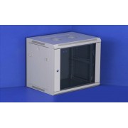 Шкаф 6U 19" серии WM, настенный, односекц., 370x600x600мм (ВхШхГ), IP20, стеклянная дверь, серый
