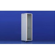 Шкаф 42U 19" серии A2, напольный, 2000x600x600мм (ВхШхГ), IP20, стеклянная дверь, серый