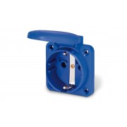 Розетка встраиваемая SCHUKO 2P+E IP54 16A 200-250V 50х60 серия DOMO