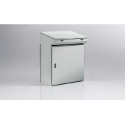 Пульт управления моноблочный 1000x800x400мм (ВxШxГ) с монтажной панелью, задняя дверь, RAL7035, IP55