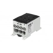 Блок распред. Morek OJL400A черно-серый, 1P, вх. 1x95_240mm? Al/Cu, вых. 4x2,5_35 + 3x6_50mm? Cu, 425(CU)/380(AL), 1000V, винтовые зажимы