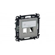 Valena Life - Адаптер для разъемов Keystone двойной, с лицевой панелью, алюминий