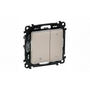 Valena Life - Светорегулятор кнопочный универсальный 400Вт без нейтрали, слоновая кость (инд.упак)