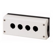 Корпус для поста кнопочного M22-I4, пластик, серый верх и черное основание, 4 монтажных места, IP67/69K