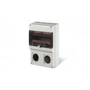 Щиток модульный M400, 12M + 2 гнезда под разъем 70x87(86x104), 400x256x140, IP66 серия DOMINO