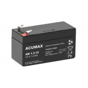 Батарея аккумуляторная Acumax AM1.3-12, T1, 12V/1.3Ah, 58x97x43 HxLxW, 0.57kg, 6-9 лет