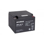 Батарея аккумуляторная Acumax AML26-12, 12V/26Ah, 125x175x166 HxLxW, 8.6kg, 10-12лет