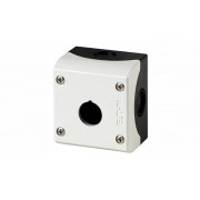 Корпус для поста кнопочного M22-I1, пластик, серый верх и черное основание, 1 монтажное место, IP67/69K