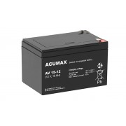 Батарея аккумуляторная Acumax AV15-12, T2, 12V/15Ah, 95(101)x151x98 HxLxW, 4.2kg, 6-9 лет