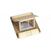 Блок розеточный неукомпл.выдвижной 3М, латунь