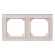 Рамка 2-местная, EPSILON стекло шампань матовое (в пленке)