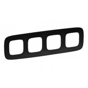 Valena Allure - Рамка 4 поста верт/гориз, матовый черный