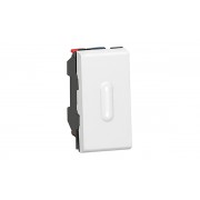 Mosaic - Переключатель 1M, 10А, белый, с LED-индикатором