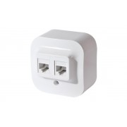 Quteo - Розетка RJ11+RJ45 5E UTP (белый)