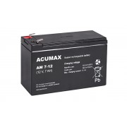 Батарея аккумуляторная Acumax AM7-12, T2, 12V/7Ah, 95(101)x151x65 HxLxW, 2.18kg, 6-9 лет
