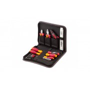Набор инструмента Wiha в пенале: рукоятка с набором бит, отвертка эл. – 4шт, бокорезы, пассатижи, стриппер, отвертка инд., линейка складная 2м