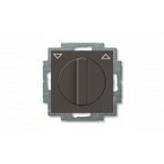 Basic 55 - Выключатель поворотный для управления рольставнями без фиксации (шато-черный)