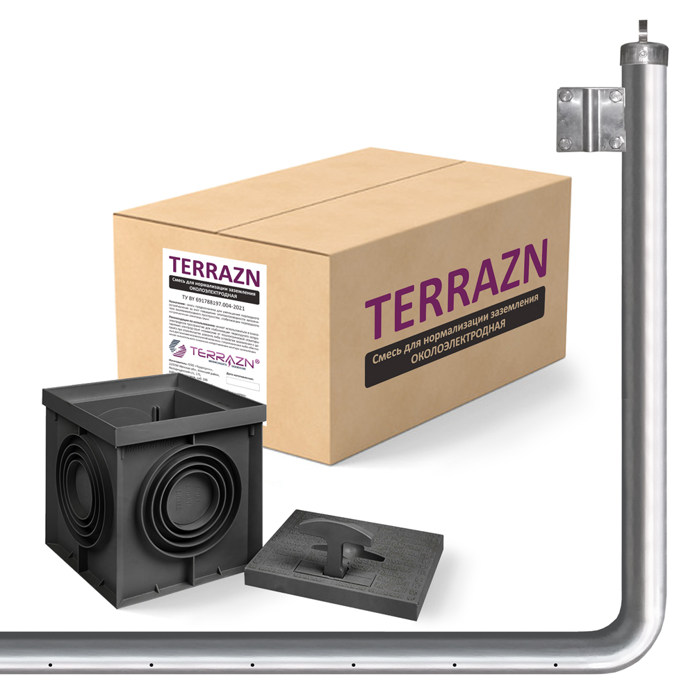 Комплект электролитического заземления горизонтальный L-3м и L-6м