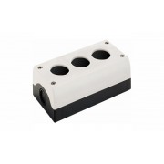 Корпус для поста кнопочного M22-I3, пластик, серый верх и черное основание, 3 монтажных места, IP67/69K